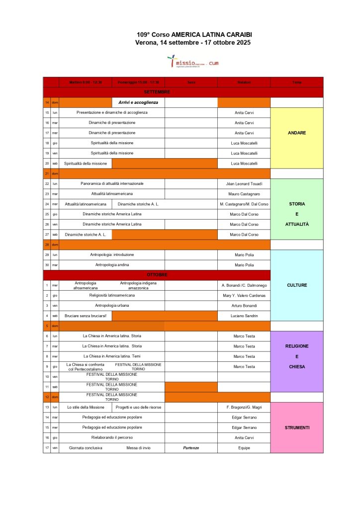 PROGRAMMA Corso America Latina e Caraibi 2025 - CUM